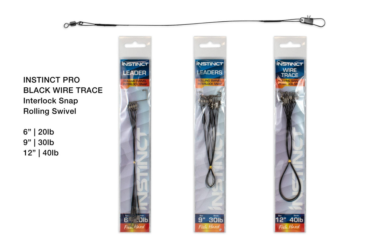 Instinct Trace Black Wire with Interlock Snap