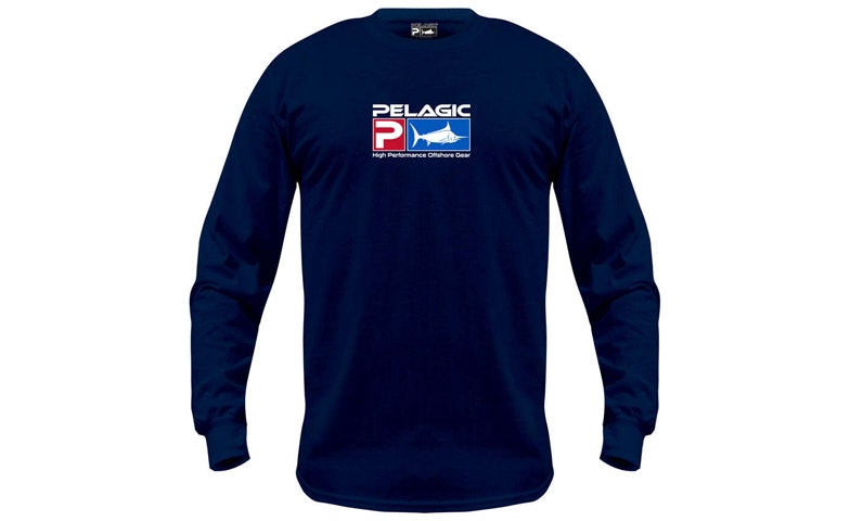 Pelagic Shirt Deluxe Logo Navy - Long Sleeve Tee