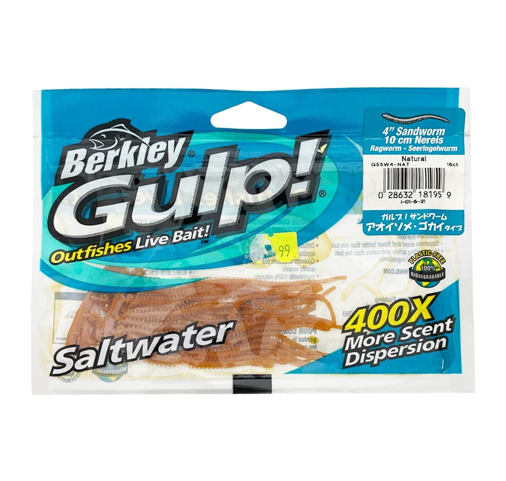 Berkley Gulp Sandworm Nereis 4" Soft Plastics