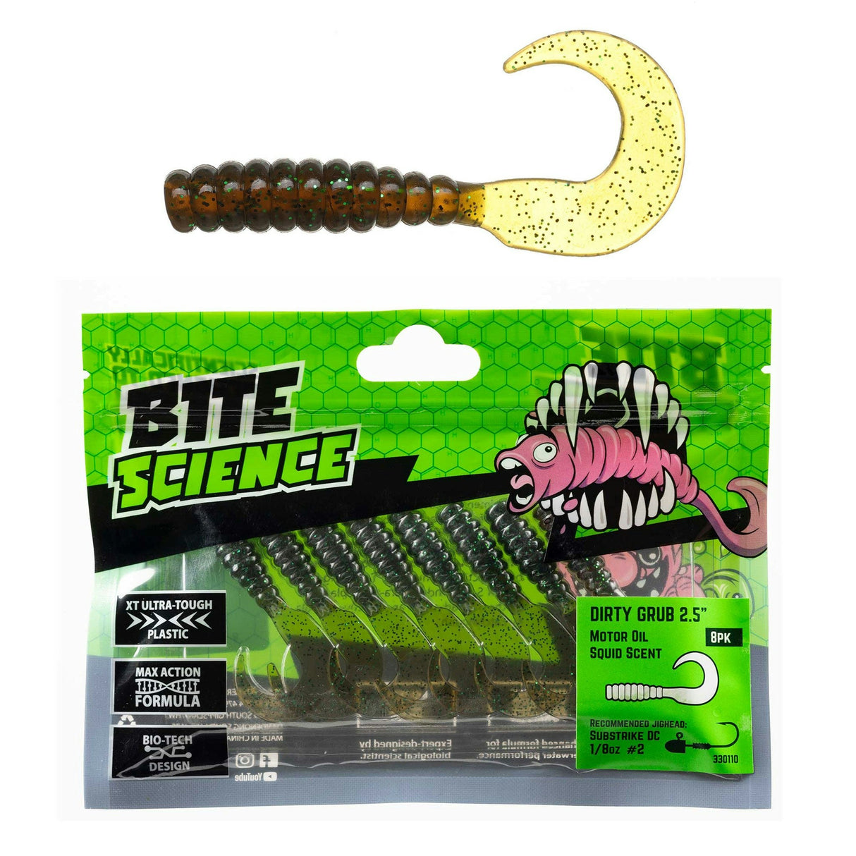 Bite Science Dirty Grub Lures 8pk