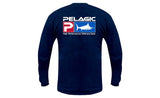 Pelagic Shirt Deluxe Logo Navy - Long Sleeve Tee