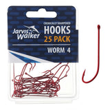 Jarvis Walker Red Long Shank Hooks