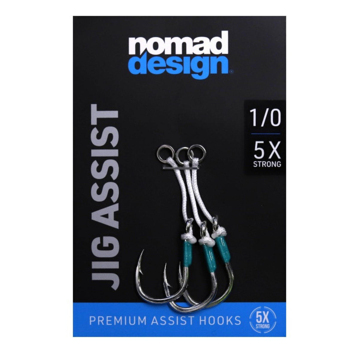 Nomad Design Jig Assist Hooks - Blue - 1/0