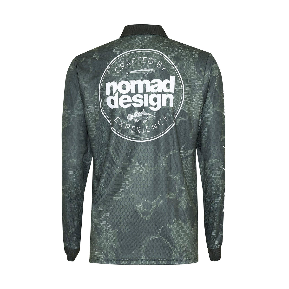 Nomad Design Tech Fishing Shirt Collared - Logo Khaki Camo - XX Large