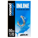 Nomad Design Inline Eye Single Hooks - 1/0