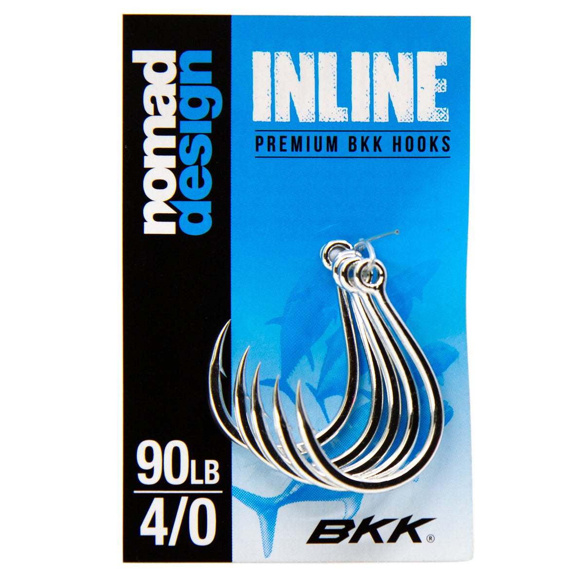 Nomad Design Inline Eye Single Hooks - 4/0