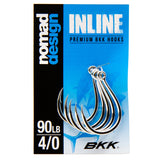 Nomad Design Inline Eye Single Hooks - 4/0