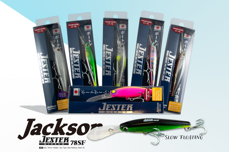 Leurre Flottant Jackson Jester Minnow 78SF – Coloris OGP – Neuf