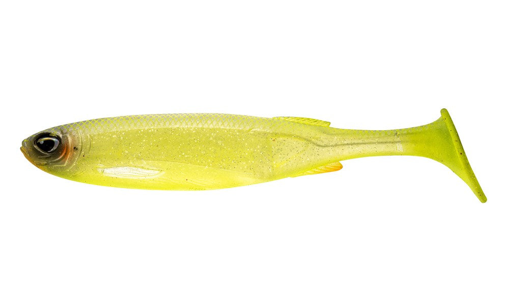 Nomad Design Maniax Unrigged 6" Swimbait - 2 Pack - Live Ops - Chartreuse UV