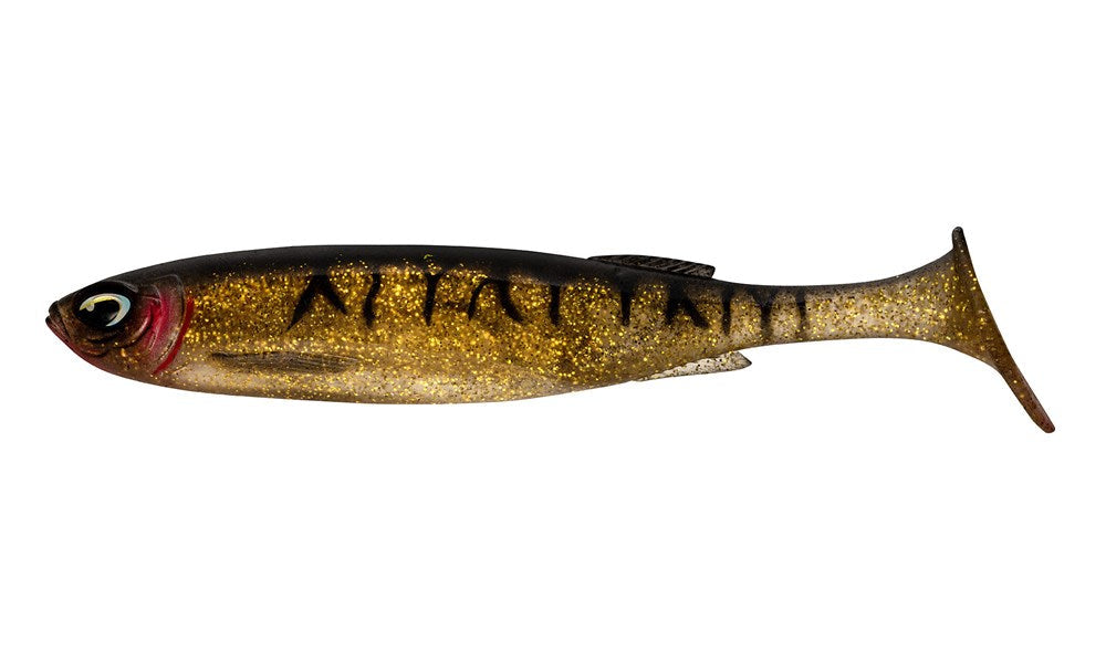 Nomad Design Maniax Unrigged 8" Swimbait - 2 Pack - Live Ops - Black and Gold