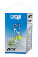 Nomad Design Jig Assist Hooks - Double 3X Strong Chartreuse - 2/0