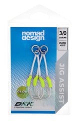 Nomad Design Jig Assist Hooks - Double 3X Strong Chartreuse - 3/0