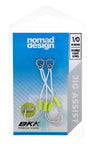 Nomad Design Jig Assist Hooks - Long Double 3X Strong Chartreuse - 1/0