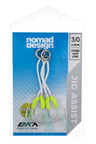 Nomad Design Jig Assist Hooks - Long Double 3X Strong Chartreuse - 3/0