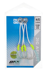 Nomad Design Jig Assist Hooks - Long Double 3X Strong Chartreuse - 4/0