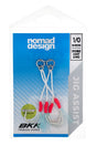 Nomad Design Jig Assist Hooks - Long Double 3X Strong Pink - 1/0