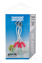 Nomad Design Jig Assist Hooks - Long Double 3X Strong Pink - 3/0