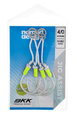 Nomad Design Jig Assist Hooks - Double 5X Strong Chartreuse - 4/0