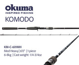 Okuma Komodo Baitcaster Fishing Rods