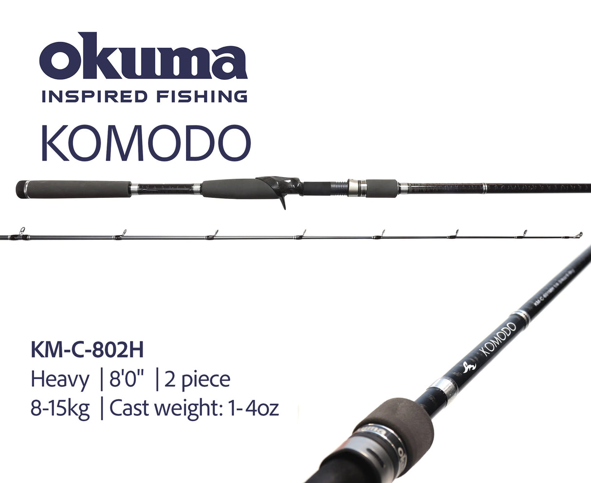 Okuma Komodo Baitcaster Fishing Rods
