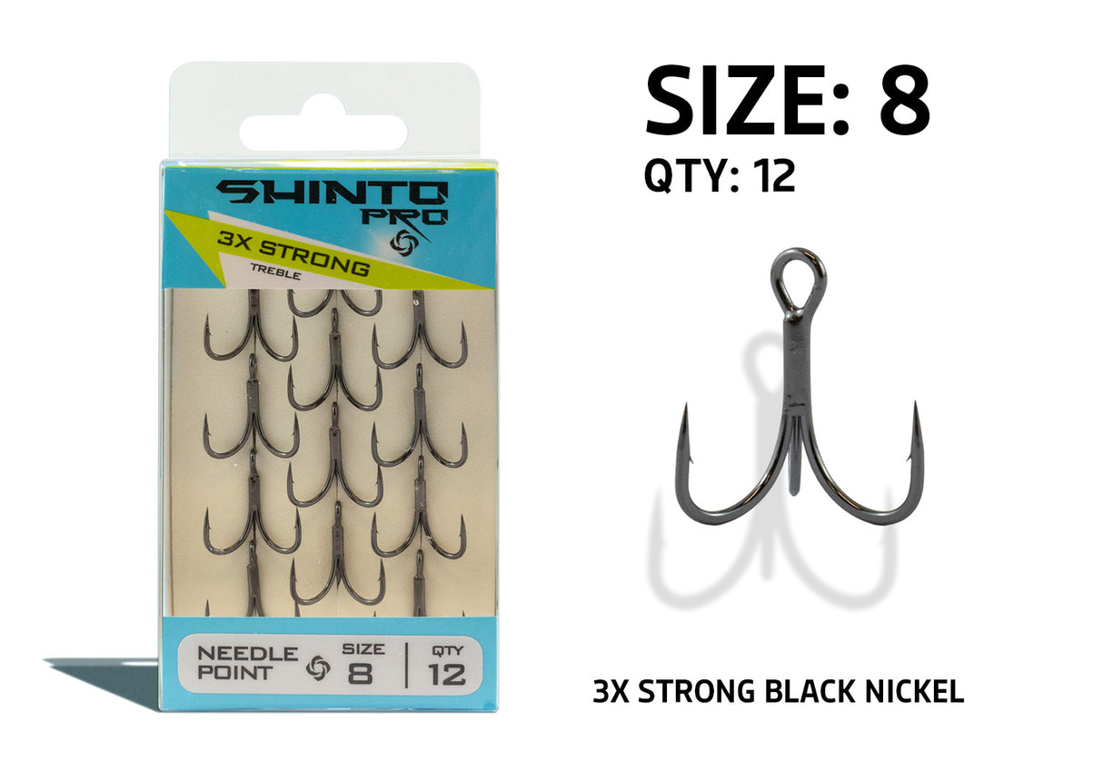 Shinto Pro 3X Strong Black Nickel Trebles
