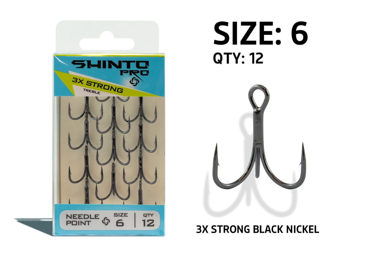Shinto Pro 3X Strong Black Nickel Trebles