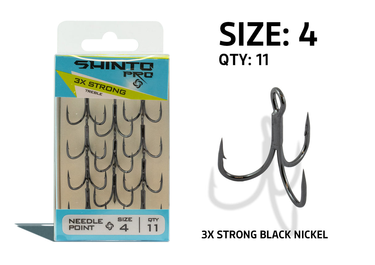 Shinto Pro 3X Strong Black Nickel Trebles
