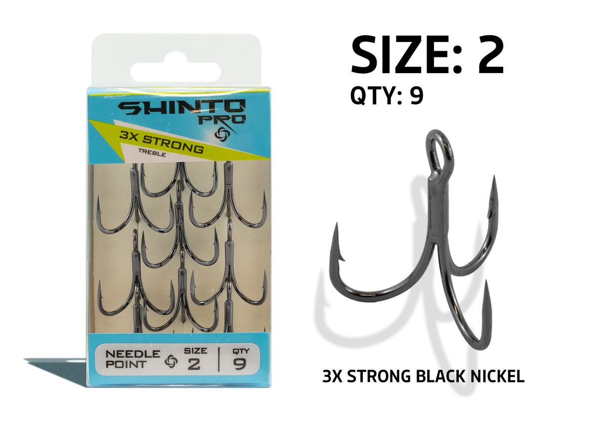 Shinto Pro 3X Strong Black Nickel Trebles