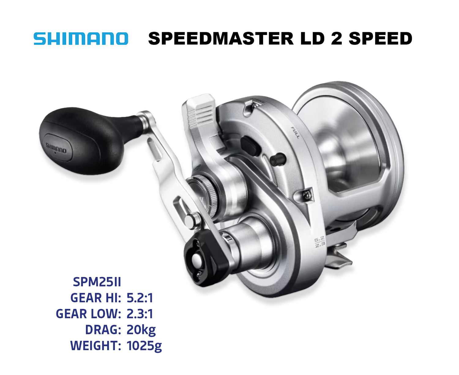 Shimano Speedmaster LD 2 Speed Overhead Reel – Tackle World