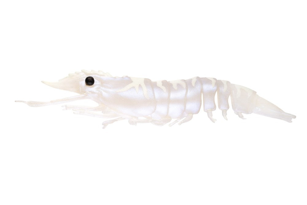 Nomad Design Sumo Shrimp Unrigged 4" - 2 Pack - Live Ops - White Glow