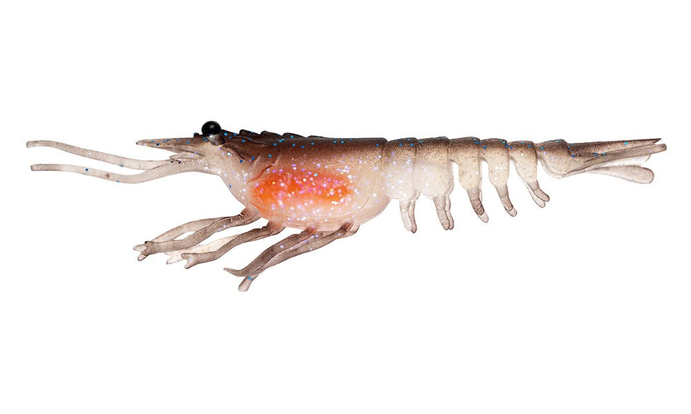Nomad Design Switcher Shrimp 4.25" - 4 Pack - Live Ops - Brown Flasher