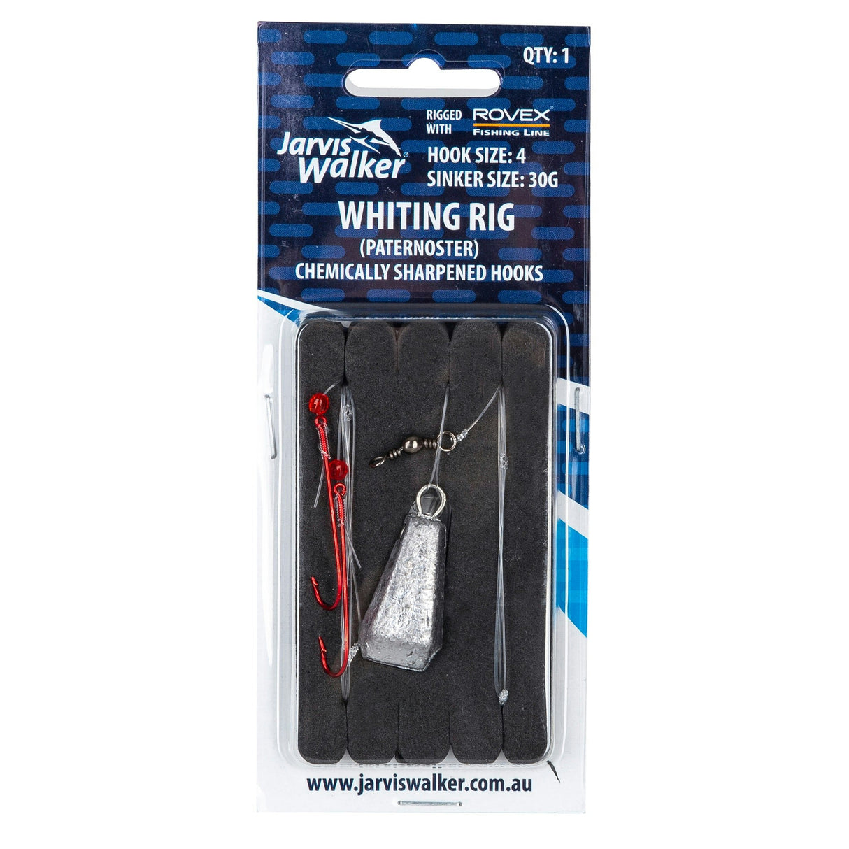 Jarvis Walker Whiting Rig With Chemically Sharpened #4 Hook Rig