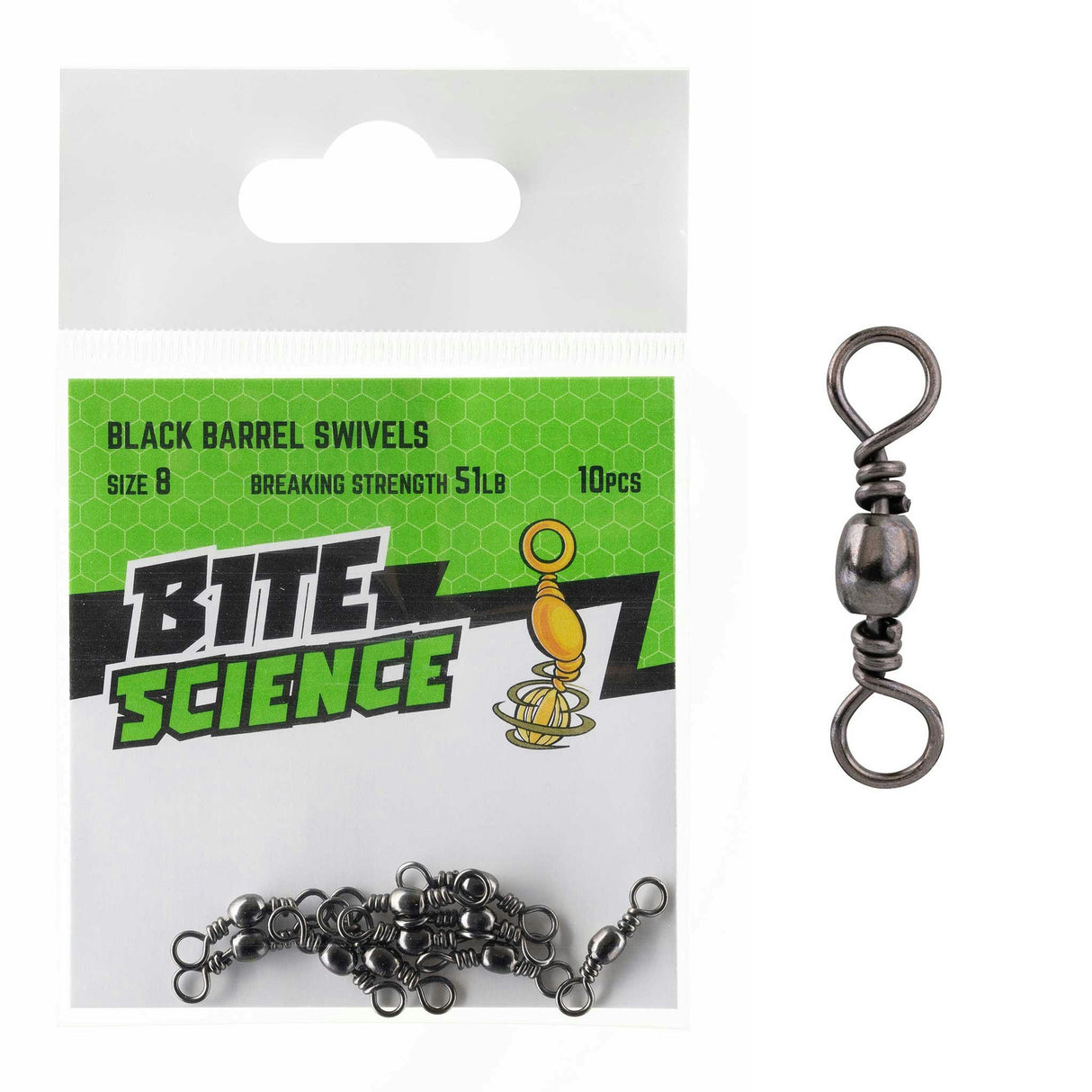 Bite Science Swivels Black Barrel