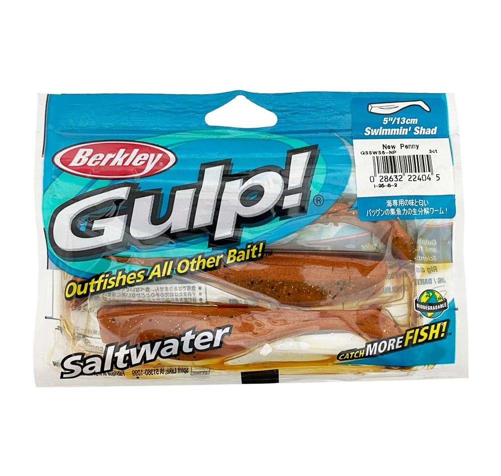 Berkley Gulp Swimmin Shad 5" Soft Plastics