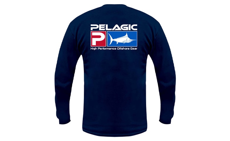 Pelagic Shirt Deluxe Logo Navy - Long Sleeve Tee