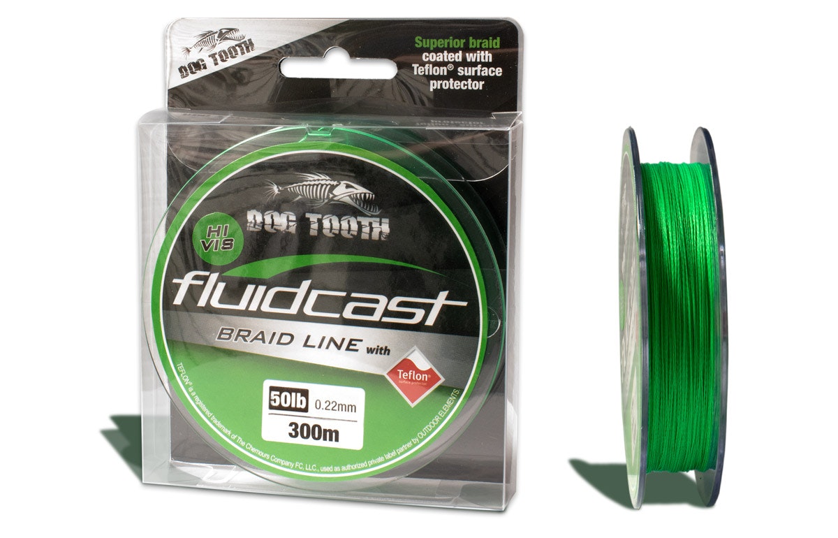 Dog Tooth Fluidcast Braid - Hi Vis Green