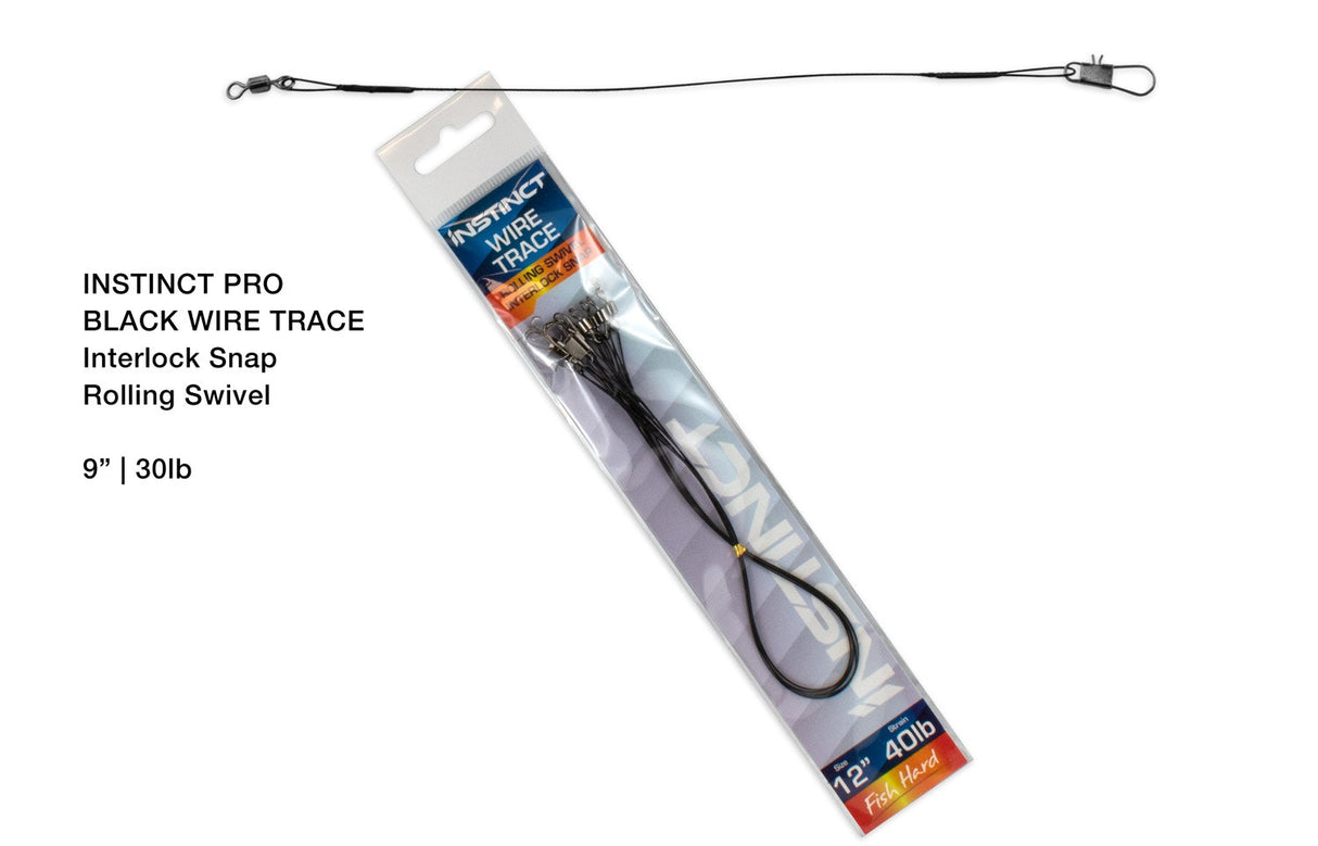 Instinct Trace Black Wire with Interlock Snap