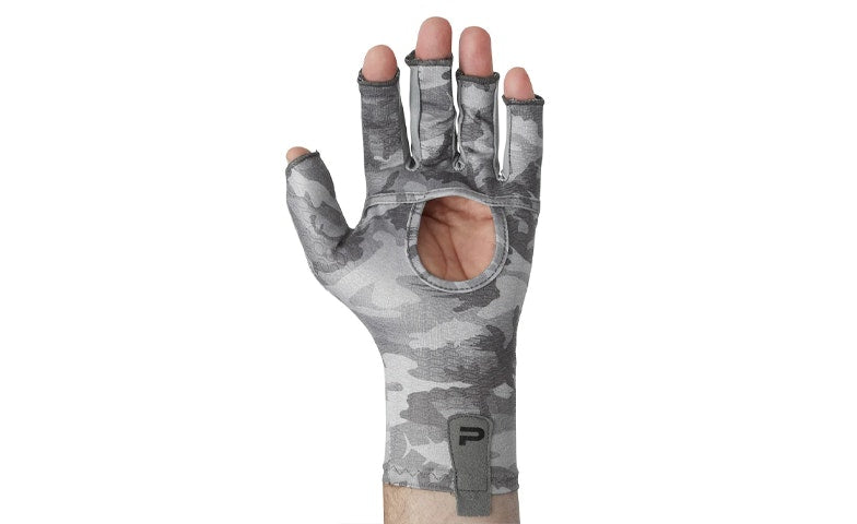 Pelagic Sun Gloves Fish Camo Light Grey