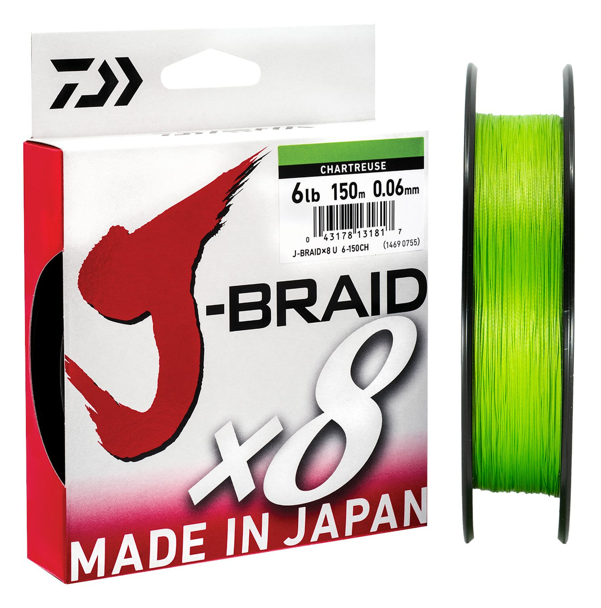 Daiwa J-Braid 8 - Chartreuse Line