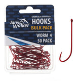 Jarvis Walker Red Long Shank Hooks