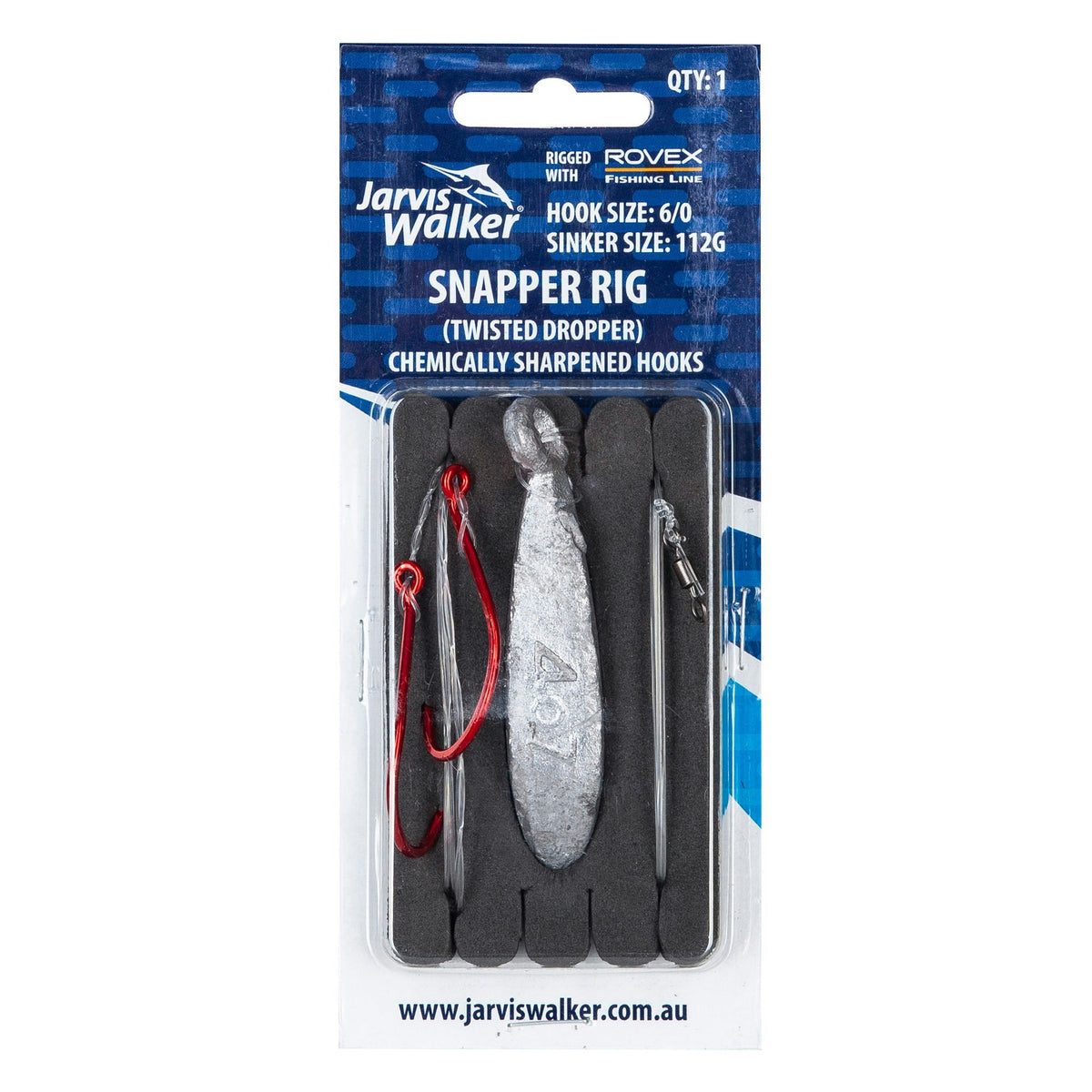 Snapper Two Line Jarvis Walker Snapper Twisted Dropper - 6/0 Octopus red-112g snapper l ...