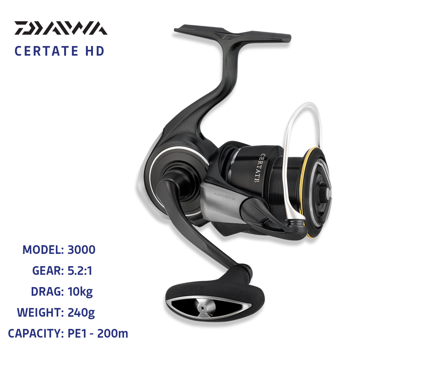 daiwa certate 1500 spinning reel Daiwa 26 Certate HD – Tackle World