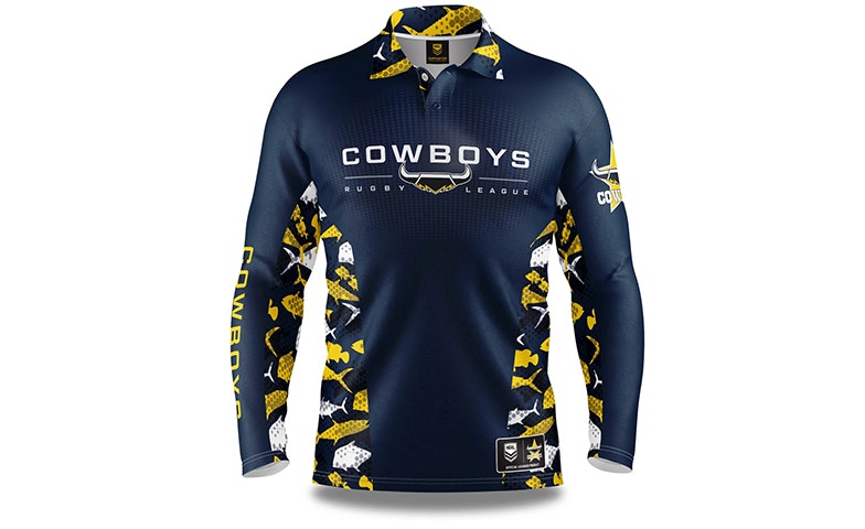 NRL Cowboys 'Reef Runner' Fishing Shirt - Adult