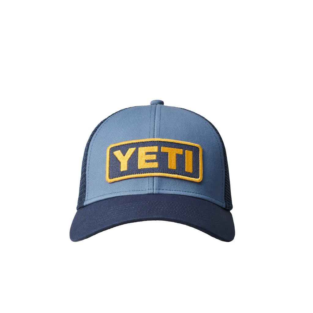 YETI Logo Badge Trucker Hat Navy/Yellow