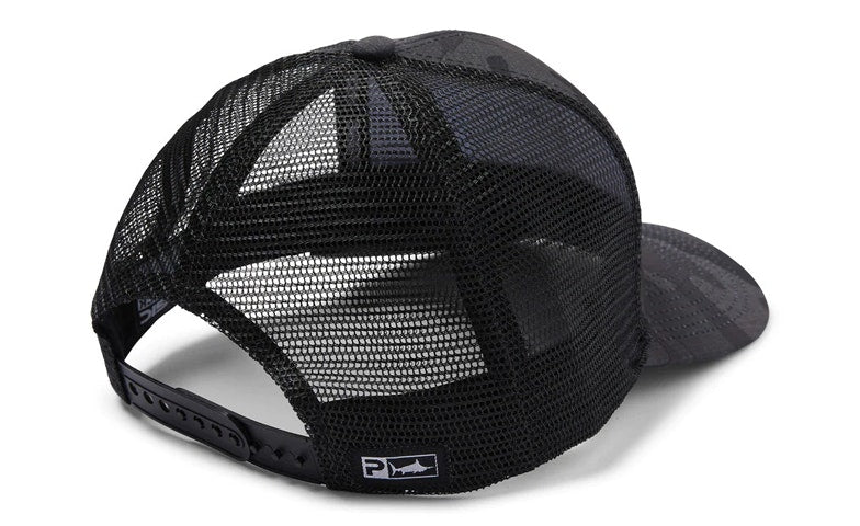 Cap Pursuit Fish Camo Snapback Black