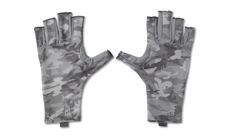 Pelagic Sun Gloves Fish Camo Light Grey