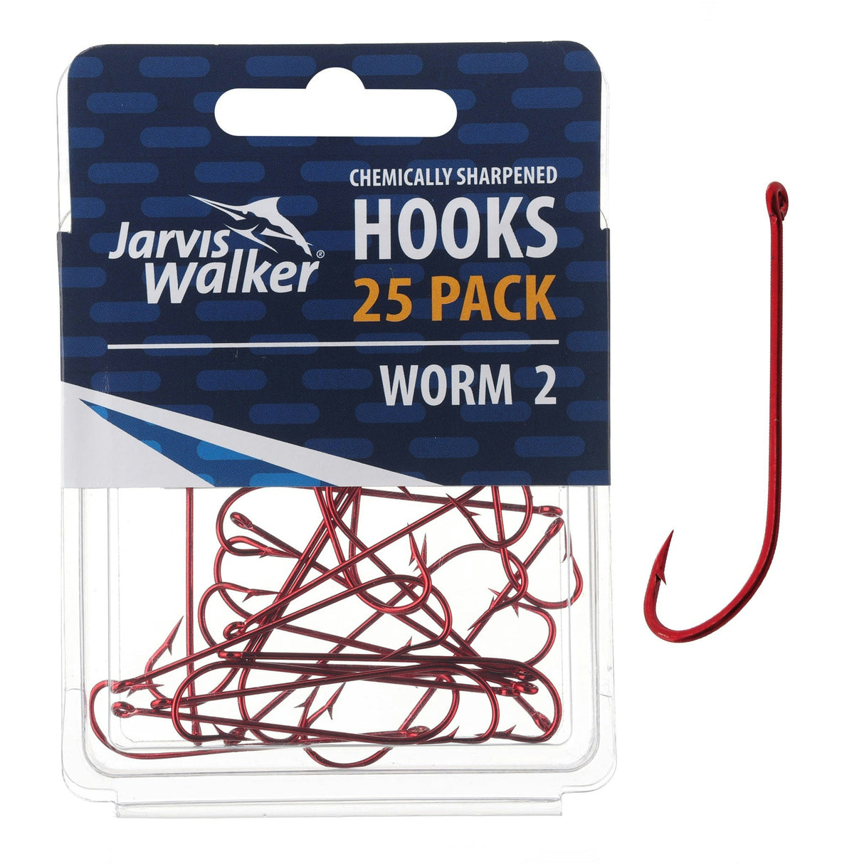 Jarvis Walker Red Long Shank Hooks