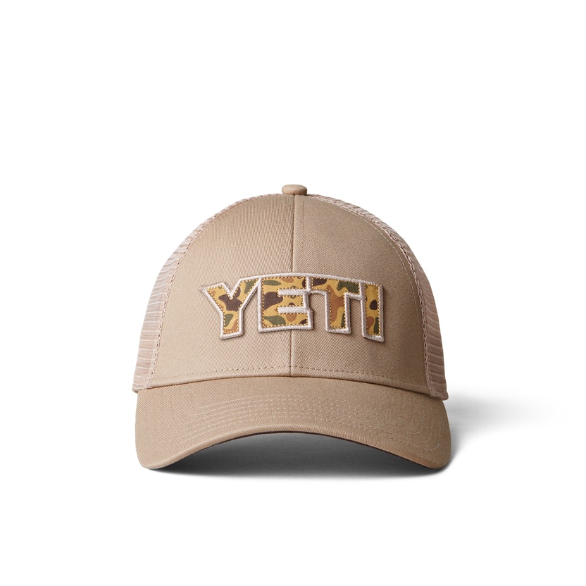 YETI Cap Logo Camo Badge Trucker Hat