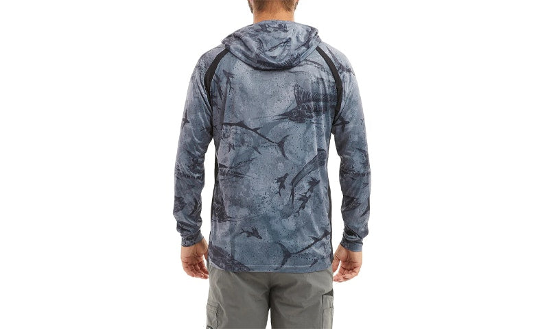 Pelagic Vaportek Hooded Shirt Open Seas Camo Black