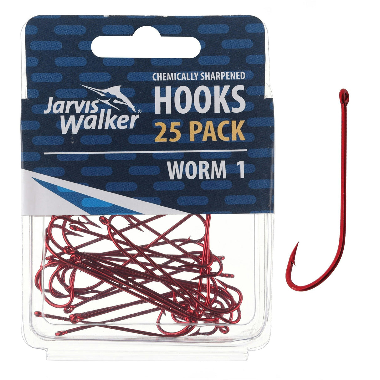 Jarvis Walker Red Long Shank Hooks